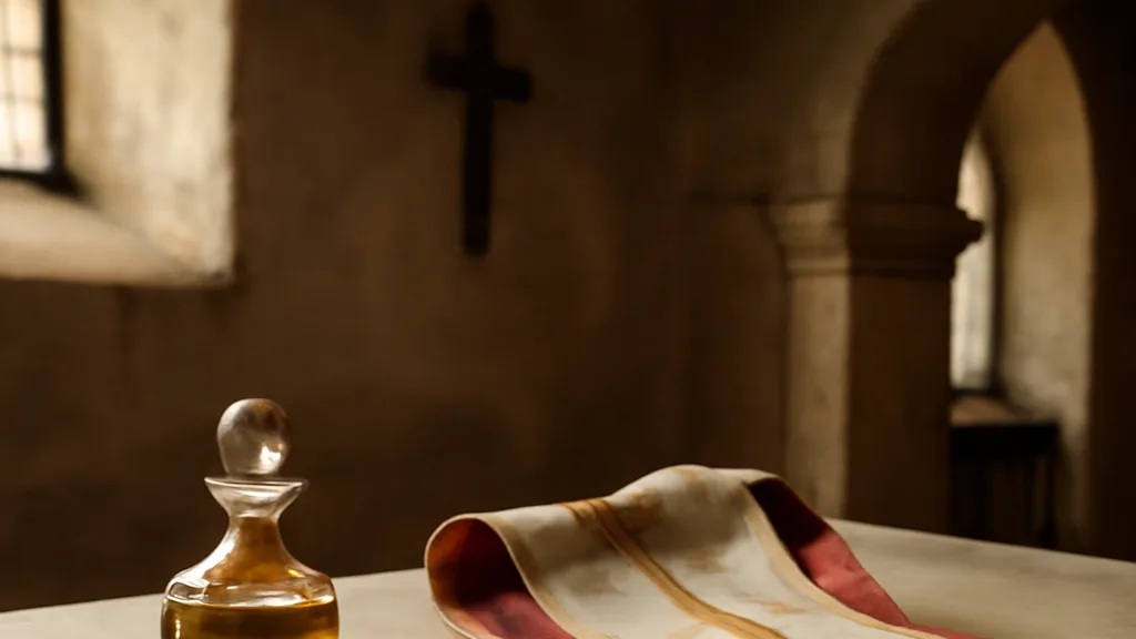 Onction du saint chrême lors d'une célébration de confirmation