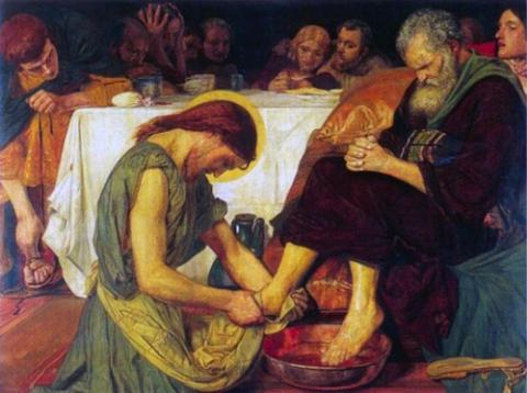 le christ, lavement des pieds